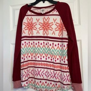 Self esteem girls size medium holiday long sleeve